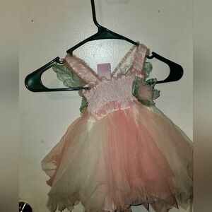 Charming Pink and Green Kids Dress